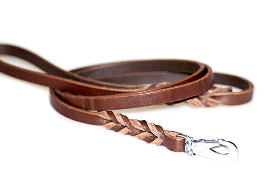 Brown leather dog lead 1.5m