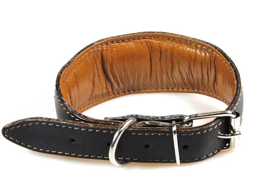 All our hound collars are fully padded and lined with soft leather