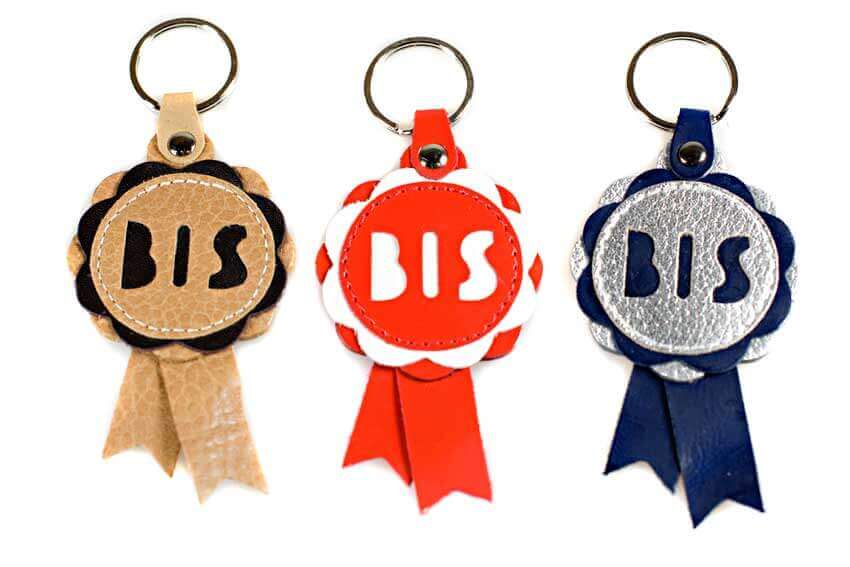 BIS rosette key rings colour range