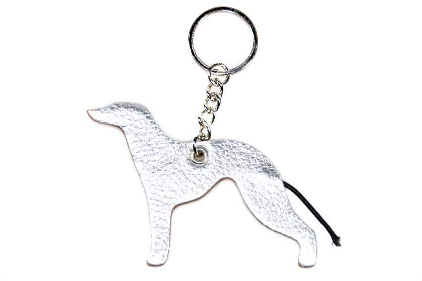 Silver Whippet key ring / charm