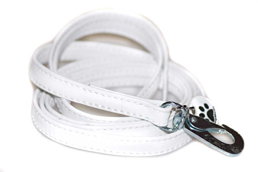 Strong double folded and stitched leather dog show lead
