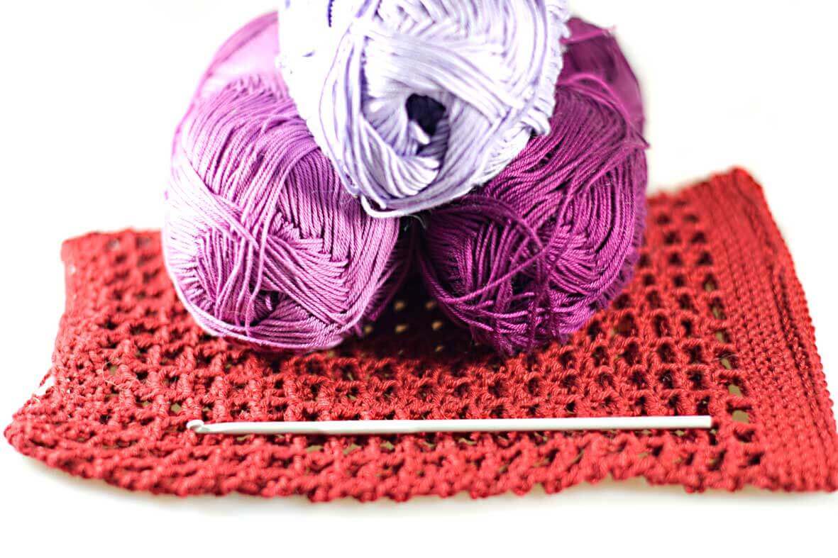Handmade crochet snoods in cotton yarn