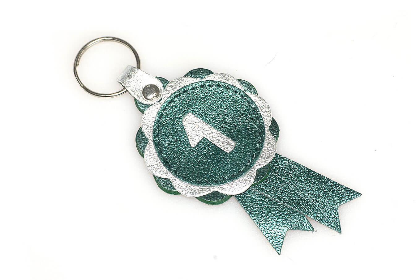 No1 show rosette leather key ring