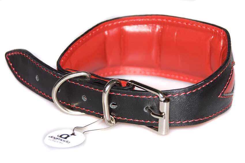 Full red leather lining and generous padding