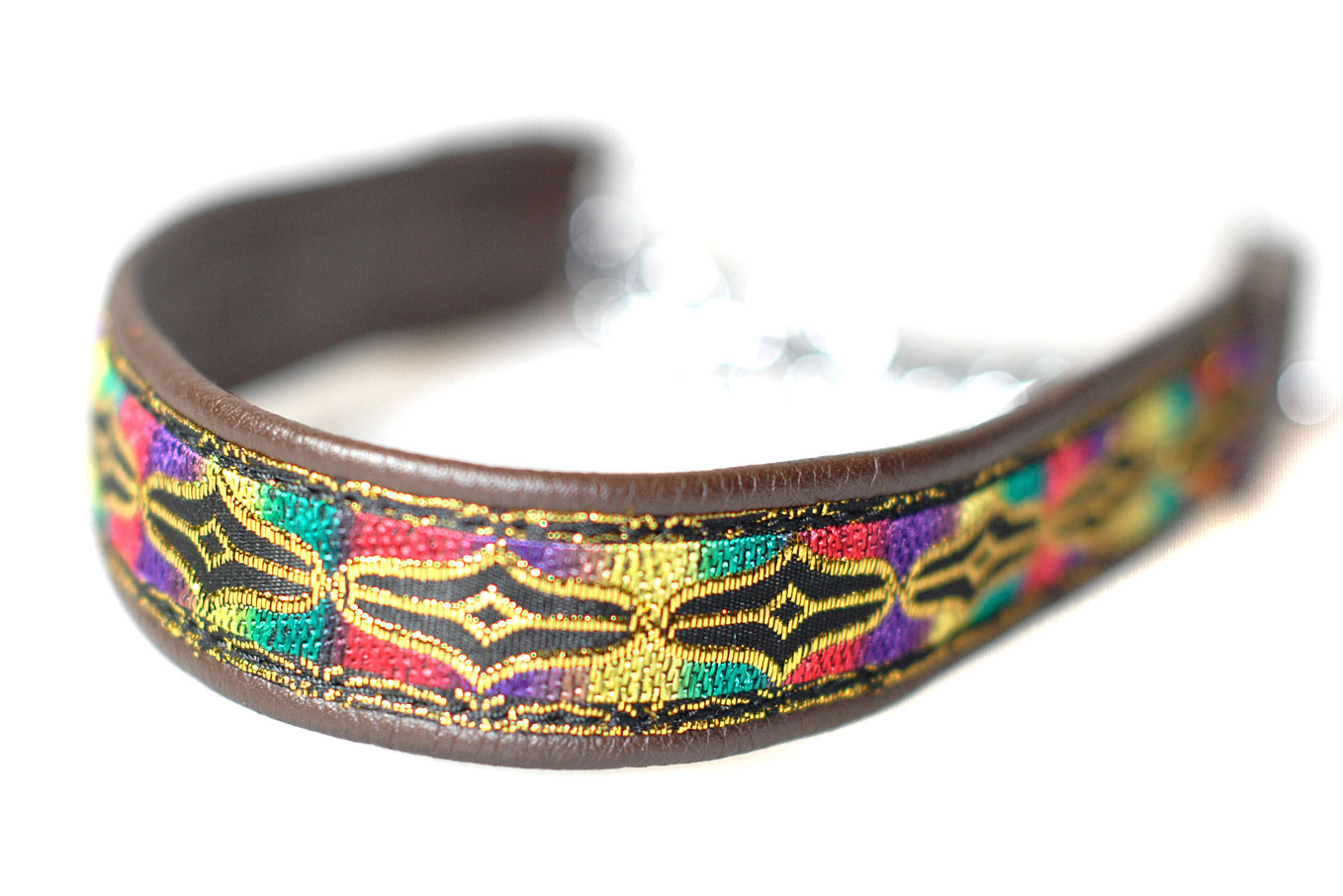 Brown martingale collar - wide